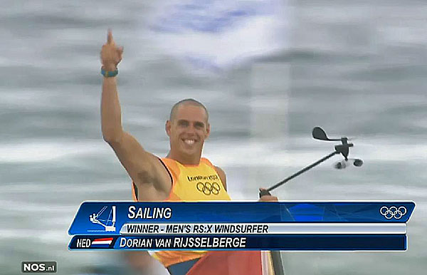 GOUD voor Dorian van Rijsselberghe als Olympisch Windsurfer!