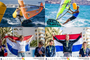 Lilian de Geus en Kiran Badloe Europees Kampioen RS:X Windsurfen!